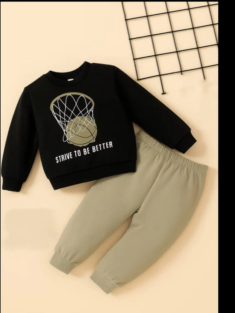 Basketball Sweatshirt & Trouser Set (2pcs)