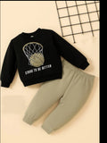 Basketball Sweatshirt & Trouser Set (2pcs)