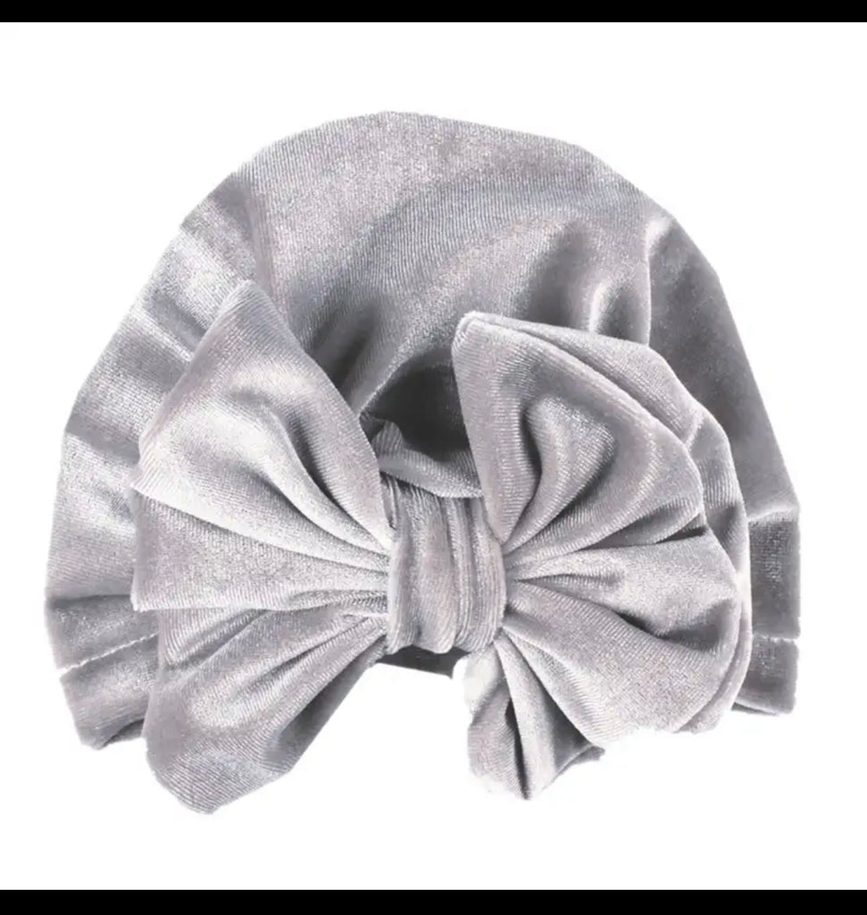 Baby Velvet Turban Bow Knot Cap