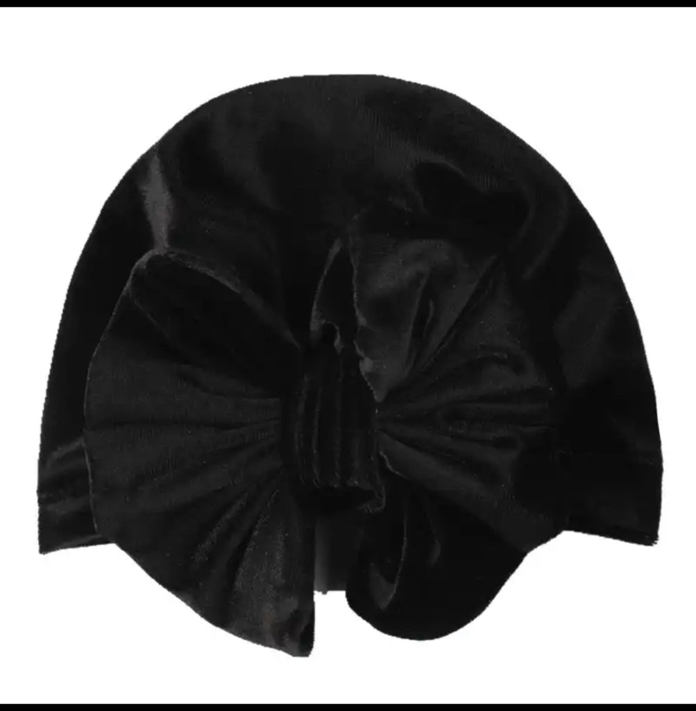 Baby Velvet Turban Bow Knot Cap