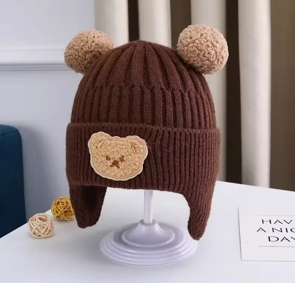 Baby Wool Bear Hat