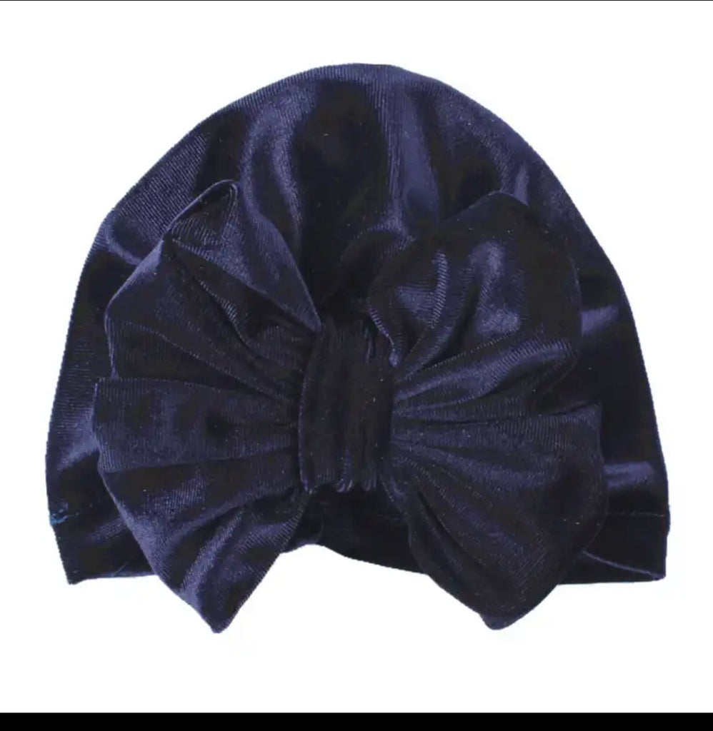 Baby Velvet Turban Bow Knot Cap