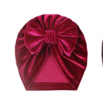 Baby Velvet Turban Bow Knot Cap