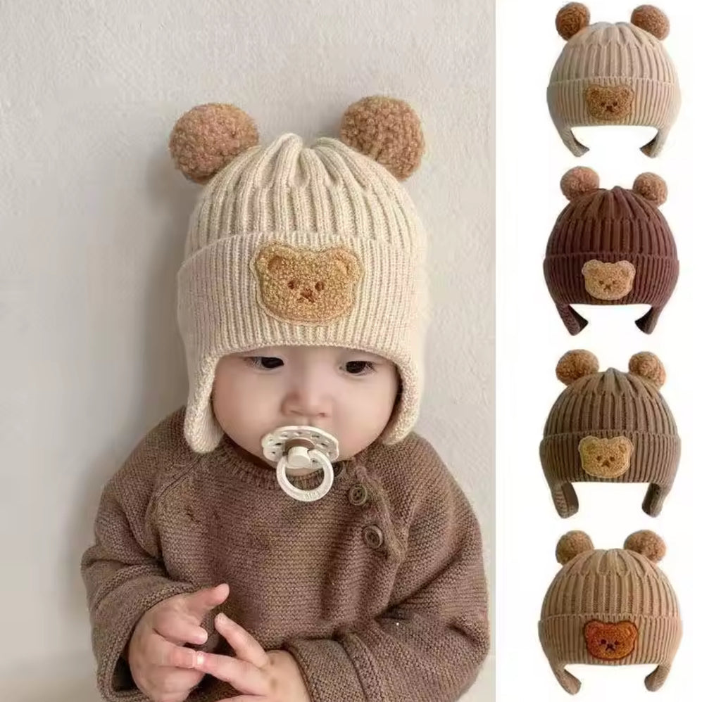 Baby Wool Bear Hat