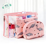 3 pcs Transparent Cosmetic Organizer Beauty Bags