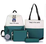 4 pcs Multi Purpose Backpack/School Bag/Travel Bag