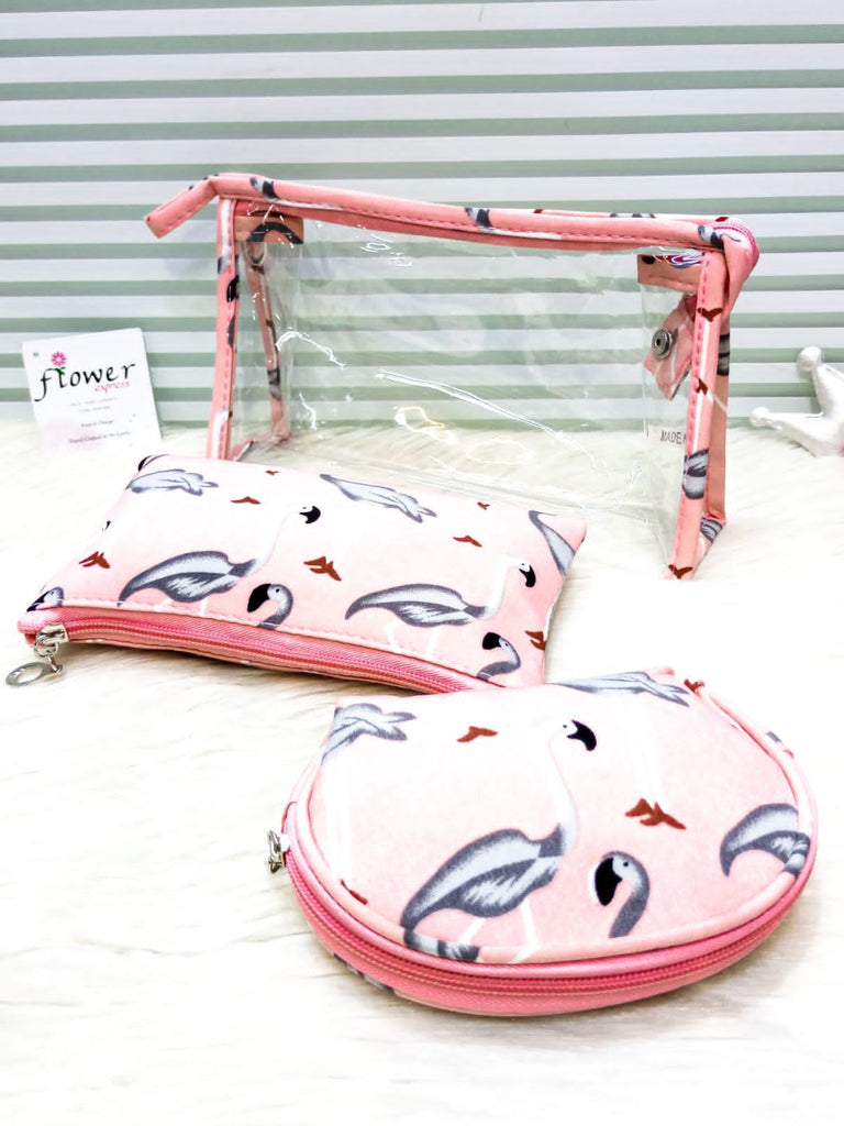 3 pcs Transparent Cosmetic Organizer Beauty Bags