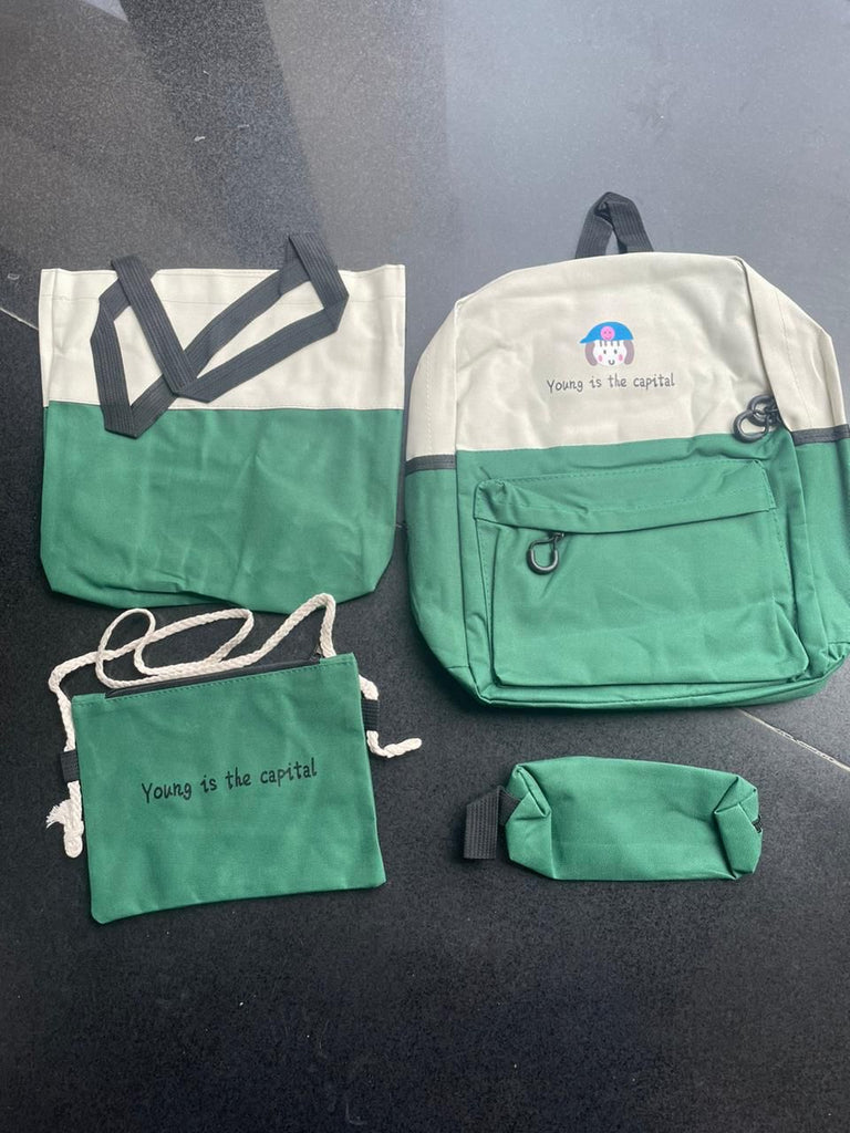 4 pcs Multi Purpose Backpack/School Bag/Travel Bag