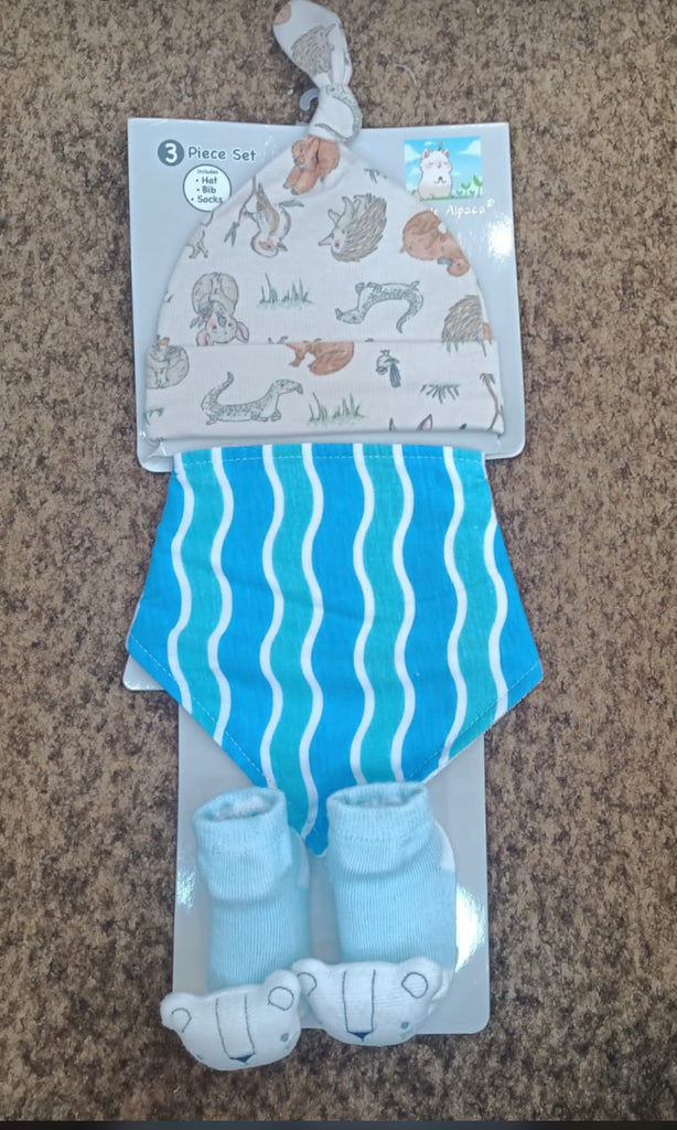 3 piece Set (Hat+Bib+Socks)