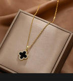 18k Gold Diamond Four Clove Pendant