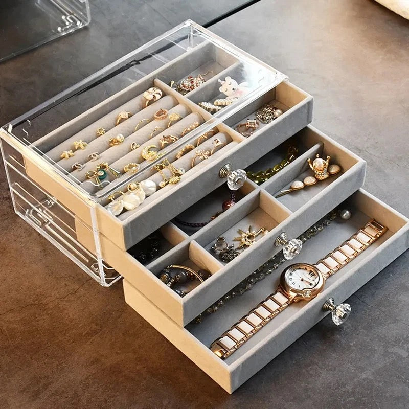 Acrylic Jewellery Box with Drawers