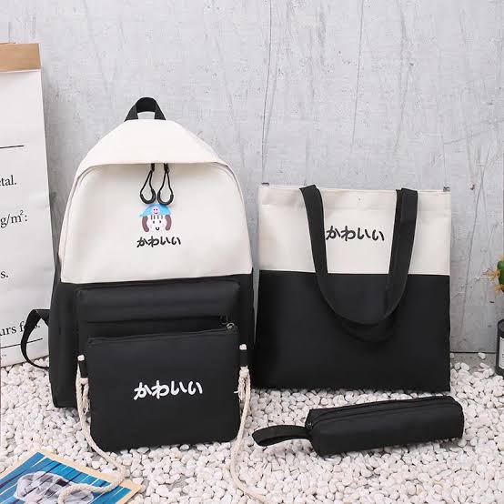 4pcs Set Backpack - School Bag/Travel Bag Multipurpose