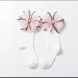 Big Chiffon Bowknot Long Socks
