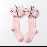Big Chiffon Bowknot Long Socks