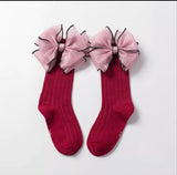 Big Chiffon Bowknot Long Socks