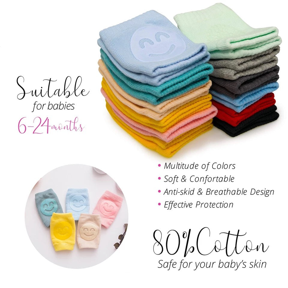 Baby Infant Crawling Smiley Knee Pads (Pack of 4)