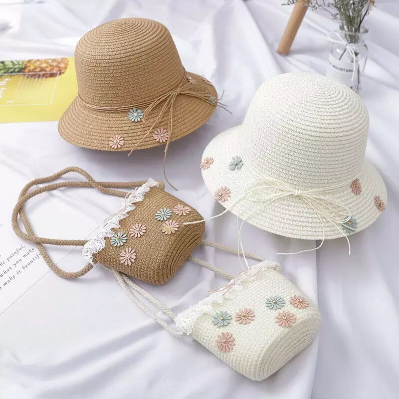 Beach Straw Hat+Bag