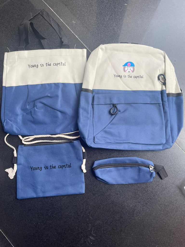 4pcs Set Backpack - School Bag/Travel Bag Multipurpose