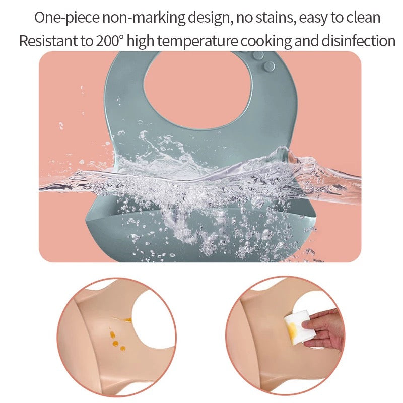 Baby Silicone Bib (Pack of 5)