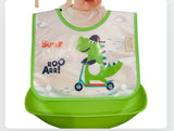 Baby Bib With Soft Plastic Tray Detachable