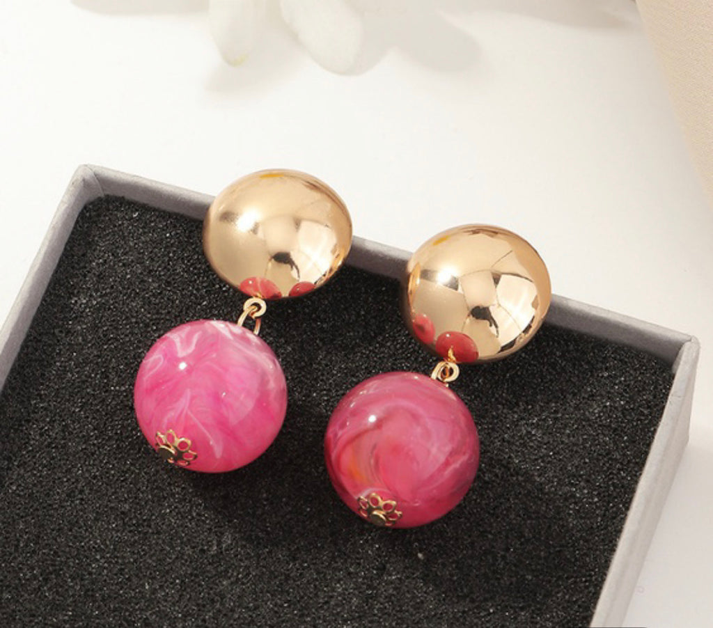 Acrylic Circle Earrings
