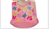 Baby Bib With Soft Plastic Tray Detachable