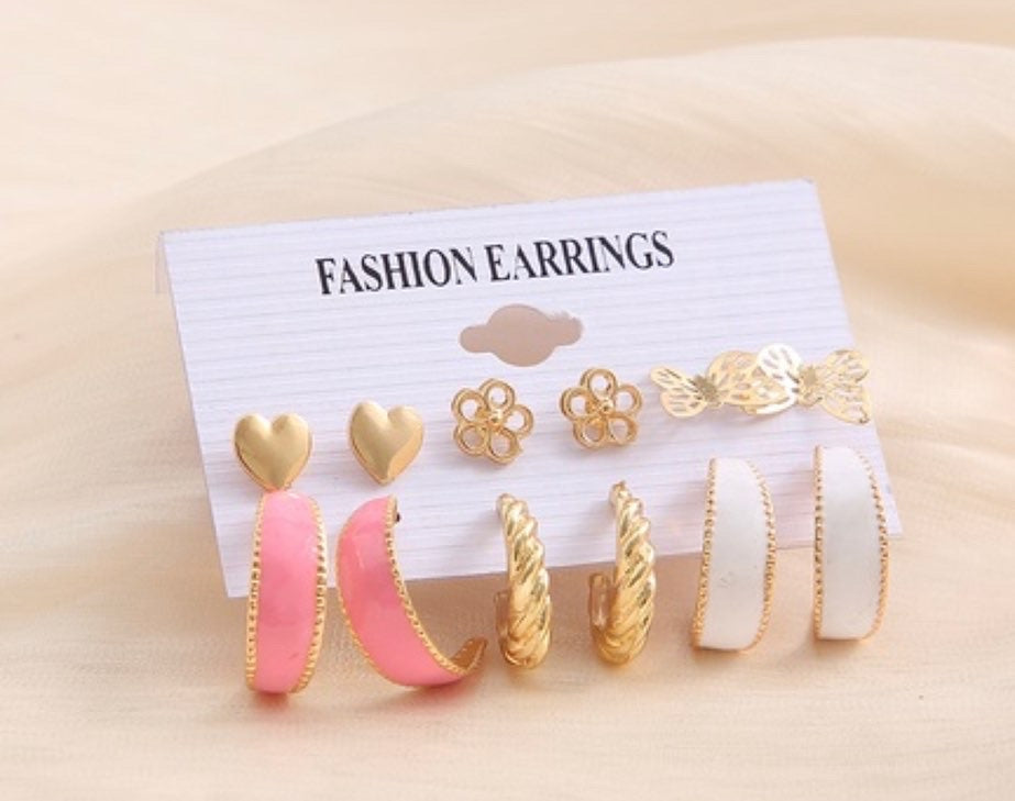 Stud Hoop Earring Pack