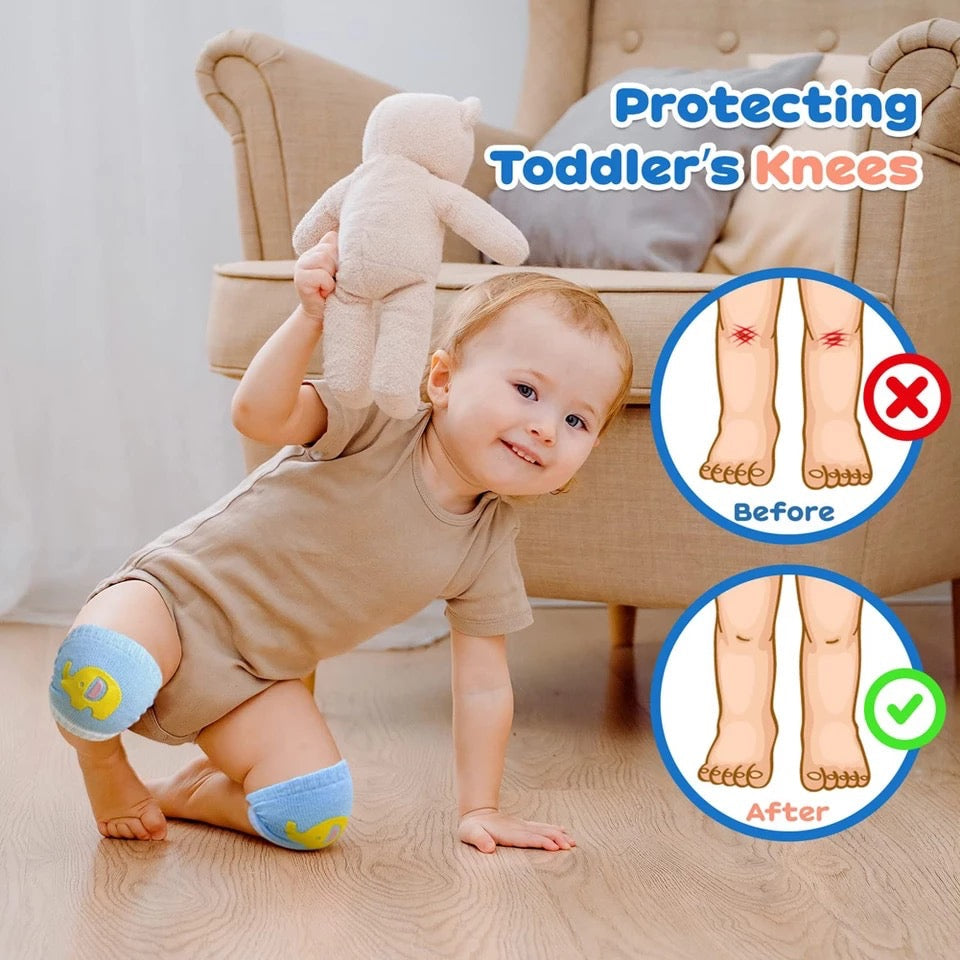 Baby Infant Crawling Smiley Knee Pads (Pack of 4)