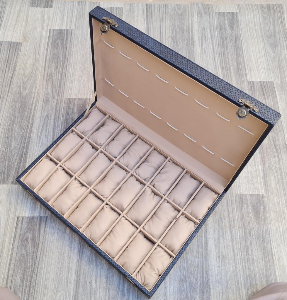PU Leather Premium Watch Storage Box - 6/12/24 Slot