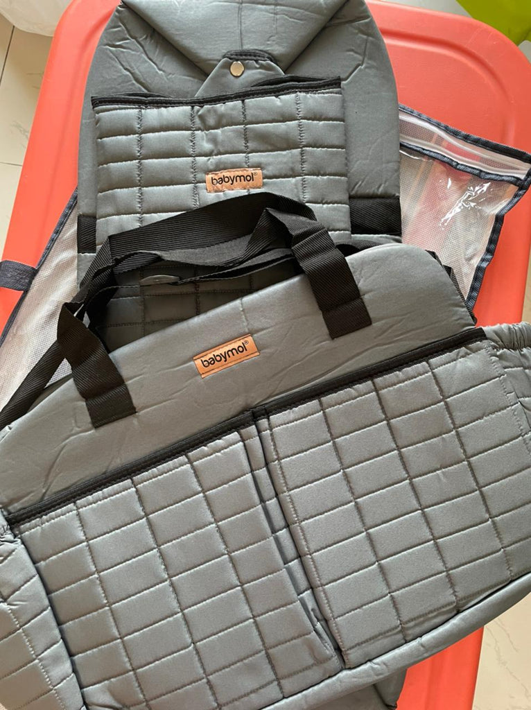 Babymol Santino Carry Bag and Diaper Bag (Pack Of 2)