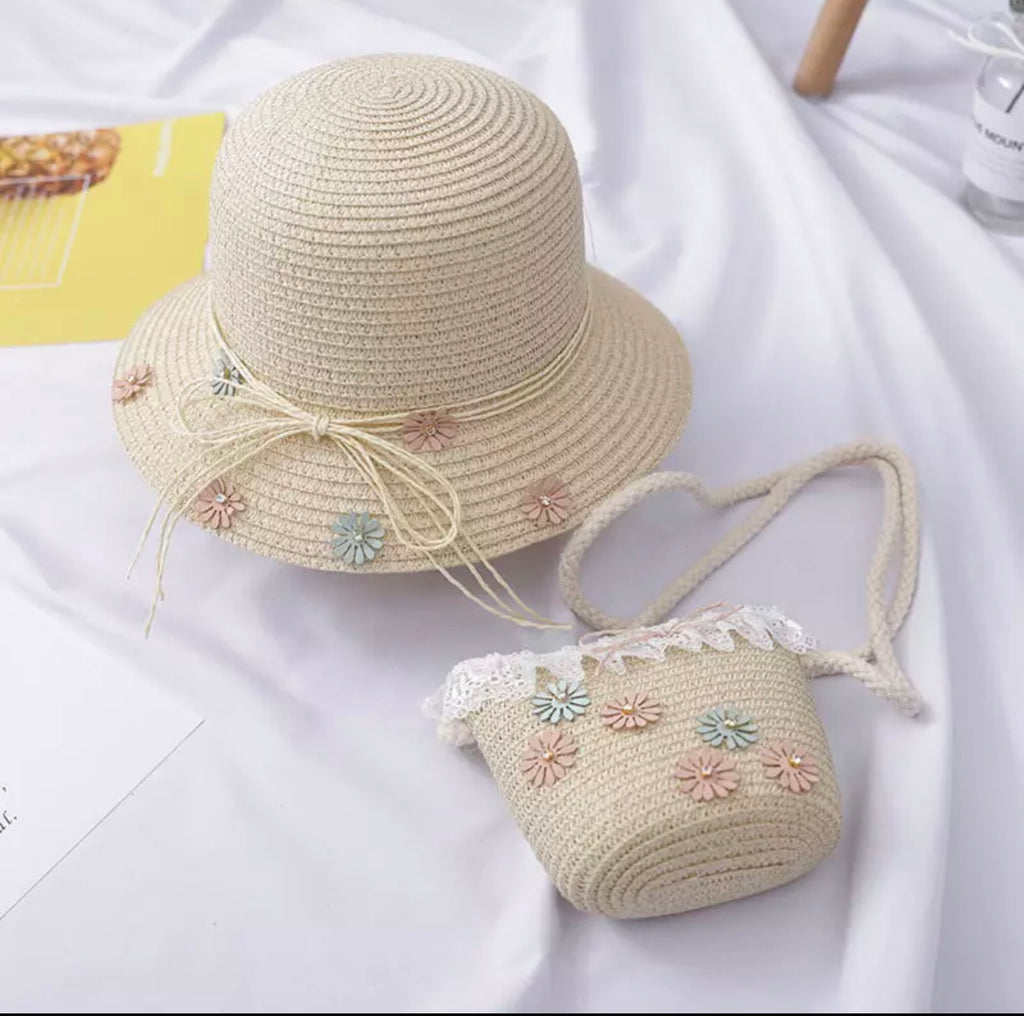 Beach Straw Hat+Bag