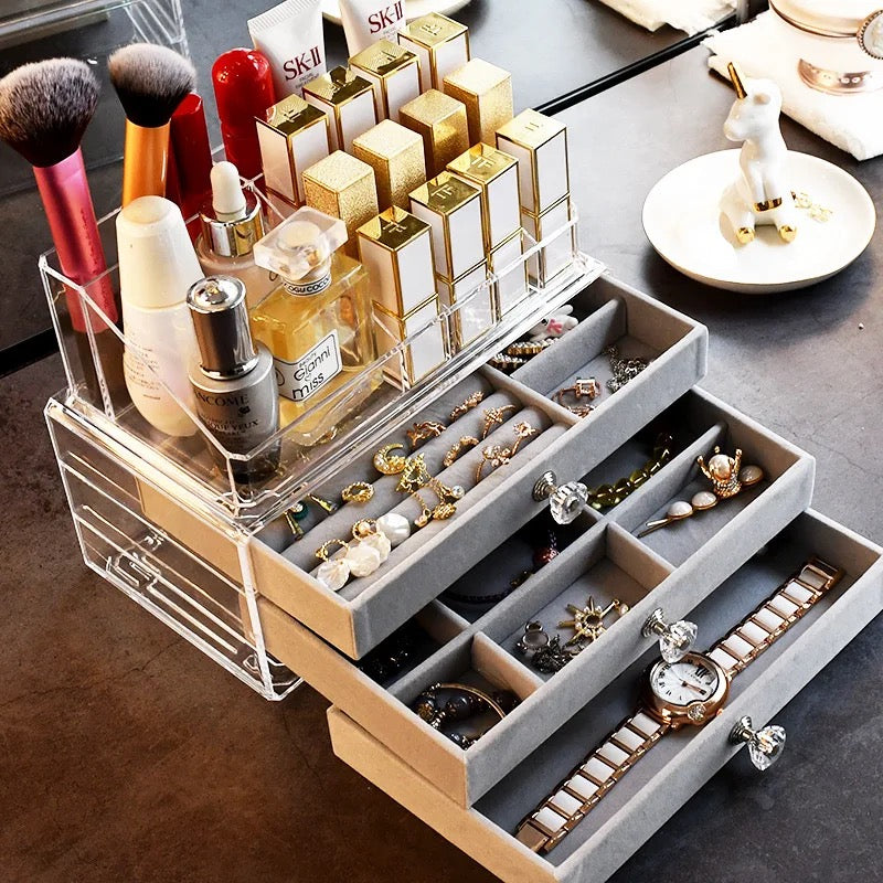 Acrylic Jewellery Box with Drawers
