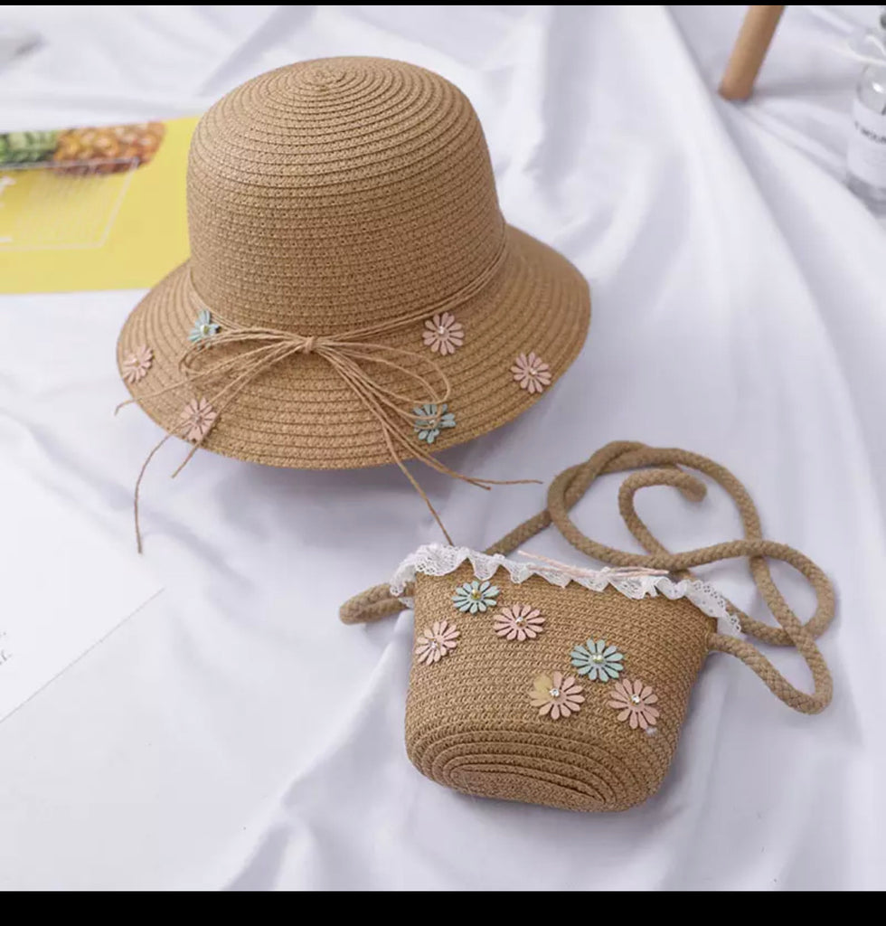 Beach Straw Hat+Bag