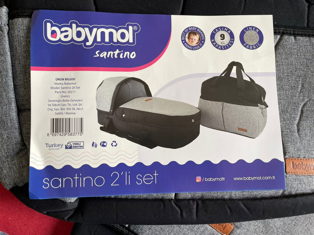 Babymol Santino Carry Bag and Diaper Bag (Pack Of 2)