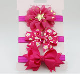 Baby Girl Bowknot Elastic Hair Band Set (3pcs)