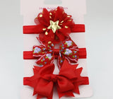 Baby Girl Bowknot Elastic Hair Band Set (3pcs)