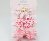 Baby Girl Bowknot Elastic Hair Band Set (3pcs)