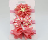 Baby Girl Bowknot Elastic Hair Band Set (3pcs)