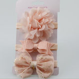 Baby Girl Bowknot Elastic Hair Band Set (3pcs)