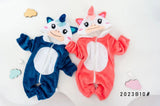 Fleece 3D Cartoon Jumpsuits