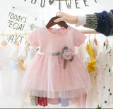 Princess Baby Pink Flower Tutu Frock