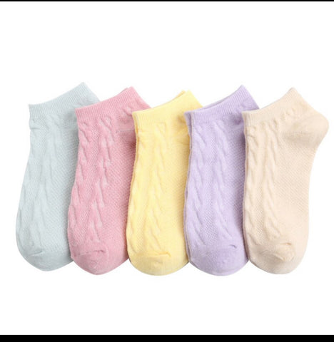 5 Pairs of Women’s Candy Color Socks