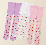 Pre-Order 3 pairs of Strawberry Pattern Mesh Stocking
