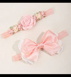 Pre-Order Fancy Satin Silk Lace Headband Set (Pack of 2)