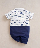 Pre-Order Baby’s Cartoon Beard Pattern Short Sleeves Romper
