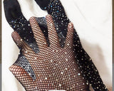 Rhinestones Net Leggings