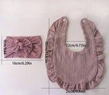 Pre-Order Soft & Stretchy Bib Set With Headbands (6pcs)