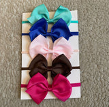 Super Soft Elastic Big Bow Headband Set (10 pcs)