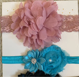 Lace Flower Headband Set (3pcs)