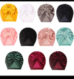 Velvet Big Bow Cap (Pack of 3)